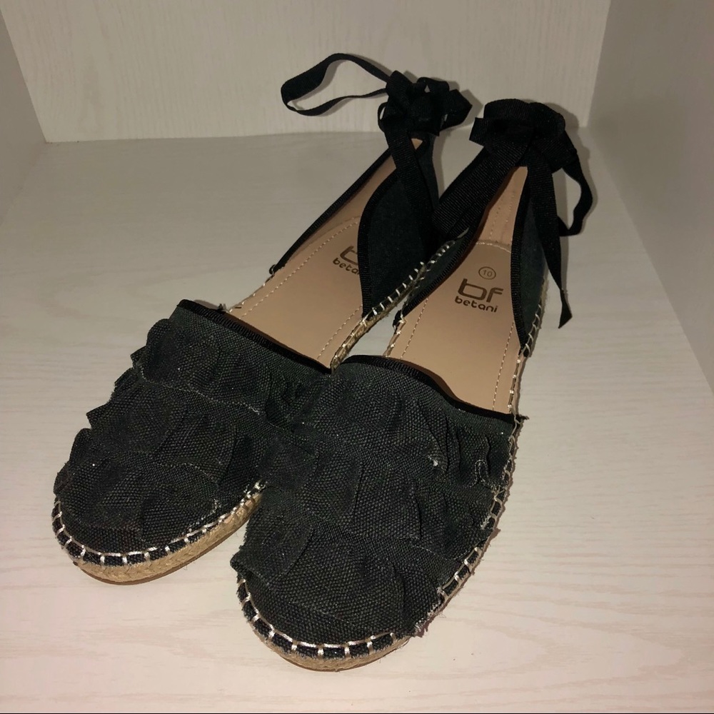 Espadrille Ruffled Flats